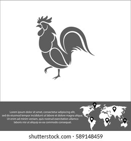 Cock vector  icon