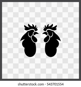 Cock vector icon. Isolated illustration. Business picture.