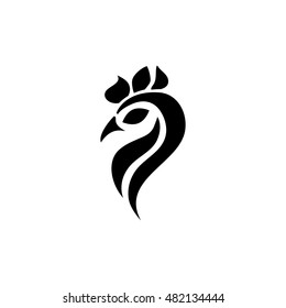 Cock vector icon isolated on white background.