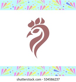 Cock vector icon on white background. Isolated illustration. Business picture.
