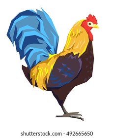 the cock vector illustration. Poultry farming