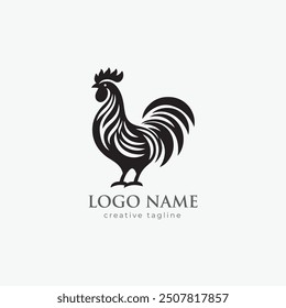 Cock vector logo, hen, domestic, bird logo fully editable vector template