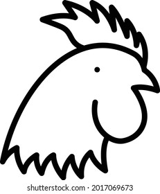 cock vector thin line icon