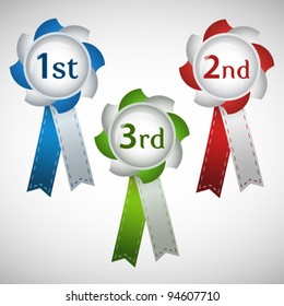 Cockade decoration element for first, second and third place