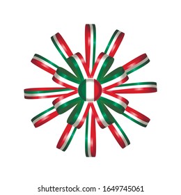 cockade with italian flag color