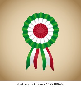 Cockade National Mexico, cockade national, ilustrator vector.