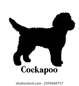 Cockapoo Dog silhouette dog breeds logo dog monogram logo dog face vector