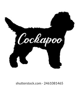 Cockapoo Dog silhouette dog breeds logo dog monogram vector