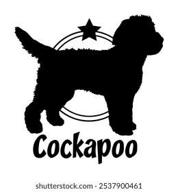 Cockapoo dog silhouette,  dog, dog breeds, logo, vector, silhouette, logo design, animal, illustration, icon, sign, design, black,  symbol, pet