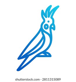 Cockatiel Icon - Outline Gradient Icons For Animal And Pet Care
