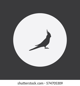 Cockatiel icon silhouette vector illustration

