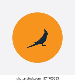 Cockatiel icon silhouette vector illustration

