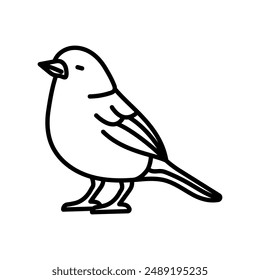 Cockatiel Outline Icon, Vector illustration