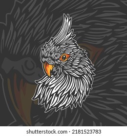 COCKATIEL PARROT HEAD FACE ILLUSTRATIONS FOR TSHIRT DESIGN AND STICKER 