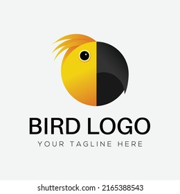 Cockatiel Vector Illustration Yellow Colorful Gradient Parrot Bird Isolated for Icon, Art, Logo and graphics
