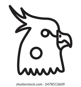 Cockatiel Vector Line Icon Design