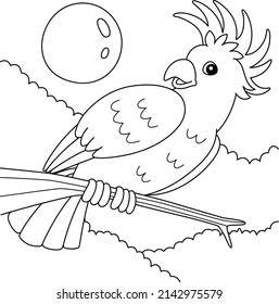 Cockatoo Animal Coloring Page for Kids