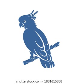 Cockatoo Bird design vector illustration, Creative Parrot Bird logo design concepts template, icon symbol