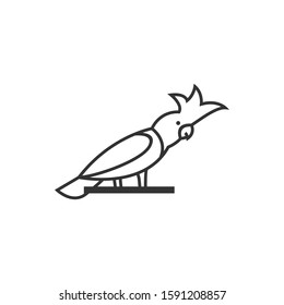 Cockatoo Bird Illustration Vector Template. Suitable for Creative Industry, Multimedia, entertainment, Educations, Shop, and any related business
