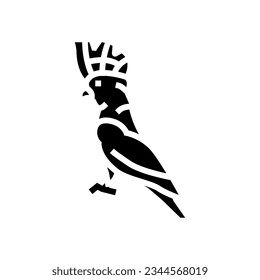 cockatoo bird parrot glyph icon vector. cockatoo bird parrot sign. isolated symbol illustration