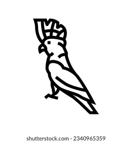 cockatoo bird parrot line icon vector. cockatoo bird parrot sign. isolated contour symbol black illustration