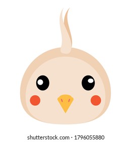 Cockatoo head cartoon. Animal cartoon icon - Vector