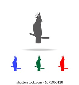 Cockatoo icon. Elements of Australian animals multi colored icons. Premium quality graphic design icon. Simple icon for websites web design mobile app, info graphics on white background