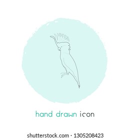 Cockatoo icon line element. Vector illustration of cockatoo icon line isolated on clean background for your web mobile app logo design.