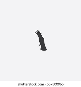 Cockatoo icon silhouette vector illustration