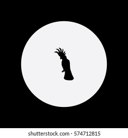 Cockatoo icon silhouette vector illustration

