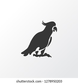 Cockatoo icon symbol. Premium quality isolated parrot element in trendy style.