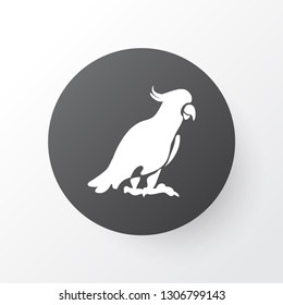 Cockatoo icon symbol. Premium quality isolated parrot element in trendy style.