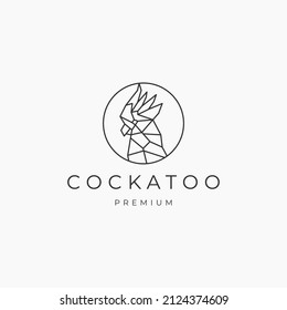 Cockatoo logo vector icon design template