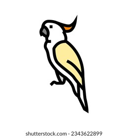 cockatoo parrot bird color icon vector. cockatoo parrot bird sign. isolated symbol illustration