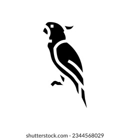 cockatoo parrot bird glyph icon vector. cockatoo parrot bird sign. isolated symbol illustration