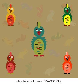 Cockatoo set, Parrots collection