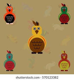 Cockatoo set, Parrots collection