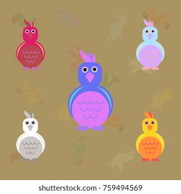 Cockatoo set, Parrots collection