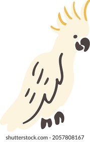 vector de vuelo tropical de cacatúa