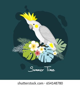 Cockatoo, vector illustration