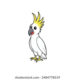 Cockatoo Vector illustration With White Background