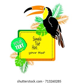 Cockatoo vector parrot with large and bright beak. Bright illustration