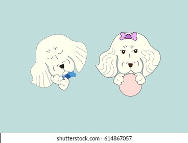 Cocker spaniel. Cute cartoon dog 
