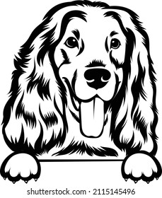 Cocker Spaniel Dog Breed Head Happy Face Paw Puppy Pup Art English Cockapoo Poodle Artwork