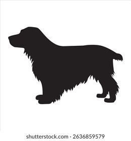 Cocker Spaniel Dog silhouette icon vector illustration design on white background