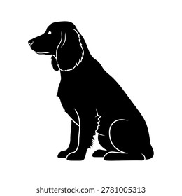 Cocker Spaniel Dog Silhouette Vector Illustration