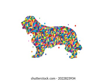 Cocker spaniel dog Wpap pop art colorful minimalist illustration vector.