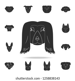 Cocker Spaniel face icon. Detailed set of dog silhouette icons. Premium graphic design. One of the collection icons for websites, web design, mobile app