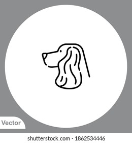 Cocker spaniel icon sign vector,Symbol, logo illustration for web and mobile