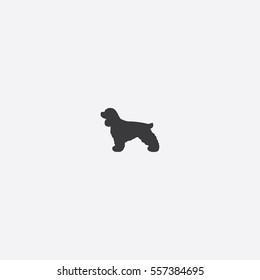 Cocker Spaniel Icon Silhouette Vector Illustration

